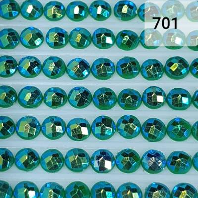AB Stones, round, (Iridescent), 701, Green Light, 200 pieces