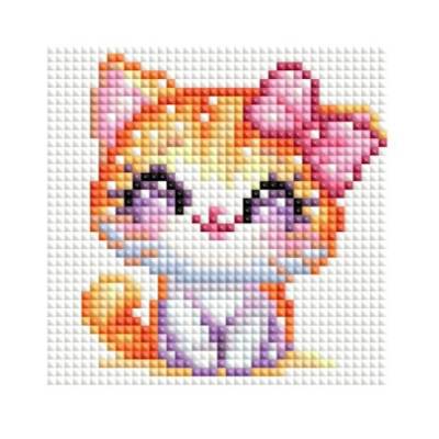 Preview: Diamond Painting Tiny pictures, Animals, square Fairy Stones, 6 pictures á 10x10cm, 67 colors, Full Picture