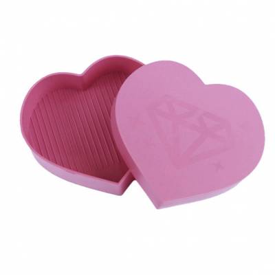Replacement tray, heart big, pink, for the Diamond Painting stones