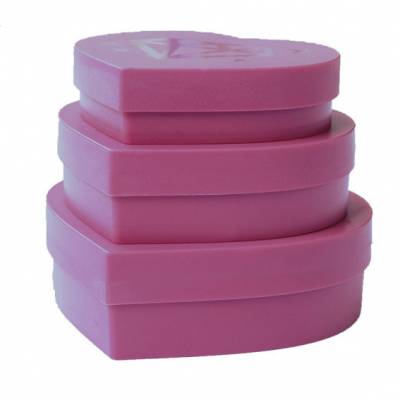 Ersatz Schale (Schiffchen), Herz 3er-Set, rosa, für die Diamond Painting Steine