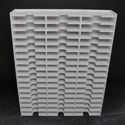 Schiffchen-Regal weiß, für kleine Trabricks, ca. 44,6x35x7,6cm, 51 Fächer ca. 11x6,7x2cm, Aufbewahrungsbox