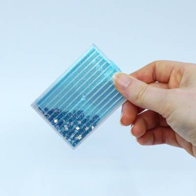 Trabricks, 7x5cm - Blau Kombi aus Schiffchen und Aufbewahrungsdose, Klappdeckel, fest verschließbar