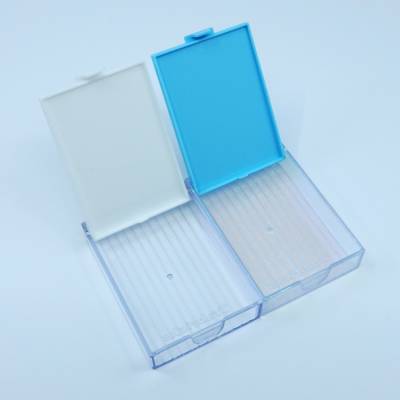 Trabricks, 7x5cm - Blue combination of tray and storage box, hinged lid, can be closed tightly