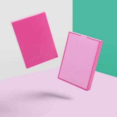 Trabricks, 7x5cm - Pink Kombi aus Schiffchen und Aufbewahrungsdose, Klappdeckel, fest verschließbar
