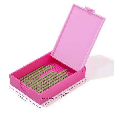 Trabricks, 7x5cm - Pink Kombi aus Schiffchen und Aufbewahrungsdose, Klappdeckel, fest verschließbar