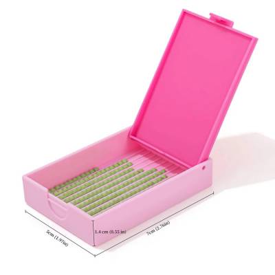 Trabricks, 7x5cm - Rosa Kombi aus Schiffchen und Aufbewahrungsdose, Klappdeckel, fest verschließbar