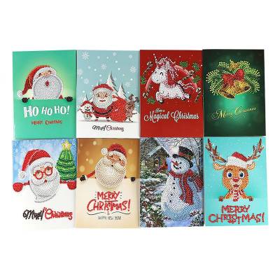 Diamond Painting, Weihnachtskarten zum Painten komplett mit Steinchen, 8 Motive, Klappkarten mit Umschlag