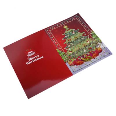 Diamond Painting, Weihnachtskarten zum Painten komplett mit Strass Steinchen, 4 Motive, Klappkarten mit Umschlag