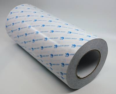 Adhesive film, double-sided adhesive, 35 cm wide, 50 metres long, complete roll