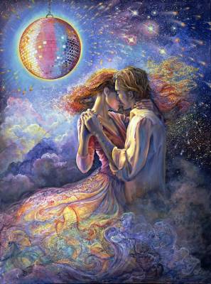 Josephine Wall, Love Is In The Air, 90x67cm, 240 Colours, Square Stones, Full Image