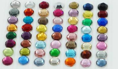 Preview: Strass-Stein rund, (rhinestone), 150, Red-Bright, 400 Stück