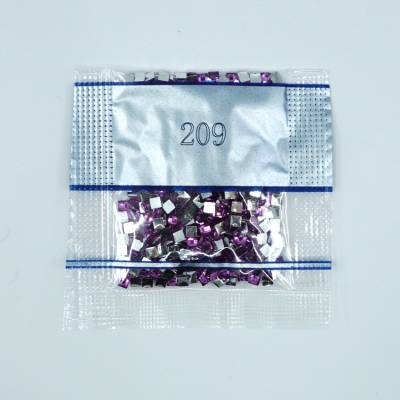Strass-Stein eckig, (rhinestone), 209, Violet Very Dark, 500 Stück