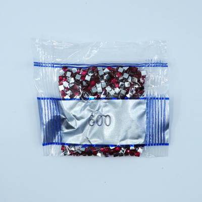 Strass-Stein eckig, (rhinestone), 600, Cranberry Very Dark, 500 Stück