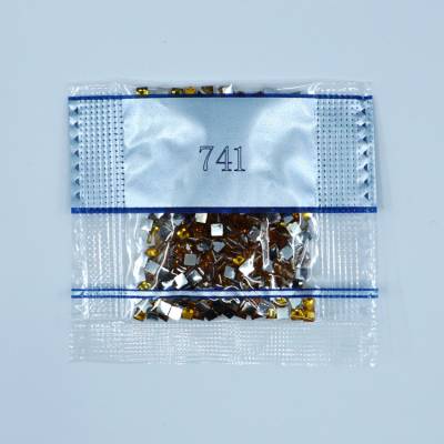 Strass-Stein eckig, (rhinestone), 741, Tangerine Medium, 500 Stück