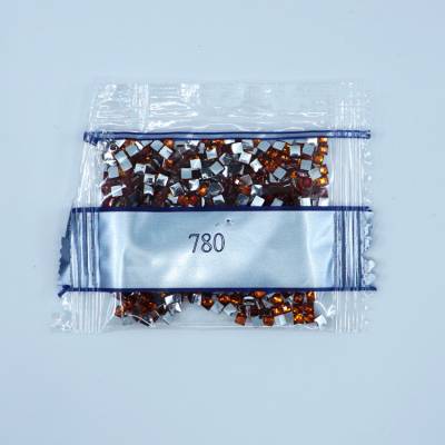 Strass-Stein eckig, (rhinestone), 780, Topaz Ultra Very Dark, 500 Stück