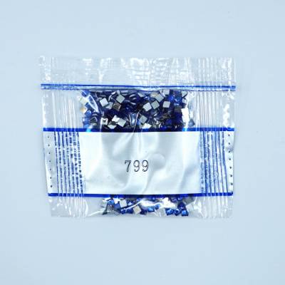 Strass-Stein eckig, (rhinestone), 799, Delft Blue Medium, 500 Stück