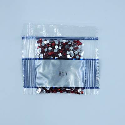 Strass-Stein eckig, (rhinestone), 817, Coral Red Very Dark, 500 Stück