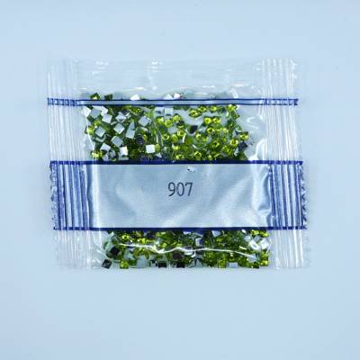 Strass-Stein eckig, (rhinestone), 907, Parrot Green Light, 500 Stück