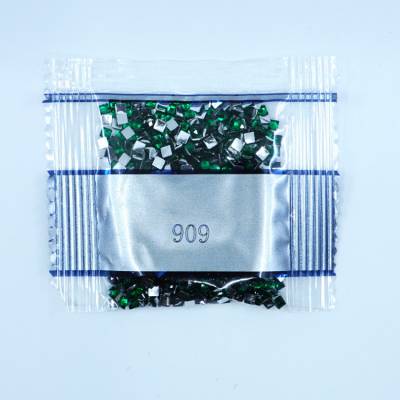 Strass-Stein eckig, (rhinestone), 909, Emerald Green, 500 Stück