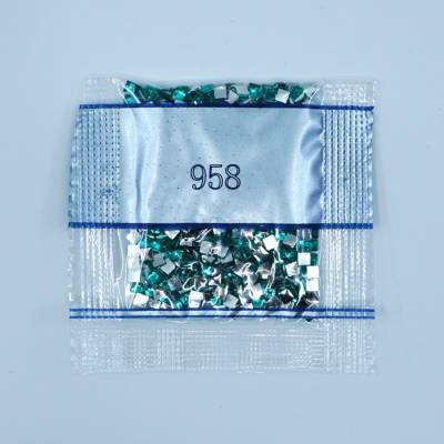 Strass-Stein eckig, (rhinestone), 958, Seagreen Dark, 500 Stück