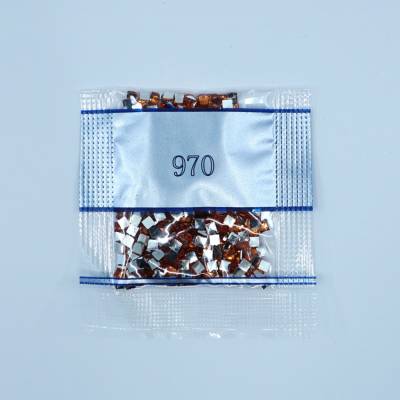 Strass-Stein eckig, (rhinestone), 970, Pumpkin Light, 500 Stück