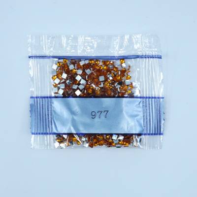 Strass-Stein eckig, (rhinestone), 977, Golden Brown Light, 500 Stück