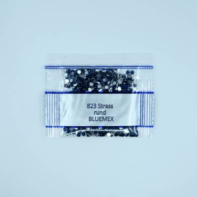 Strass-Stein rund, (rhinestone), 823, Navy Blue Dark, 500 Stück