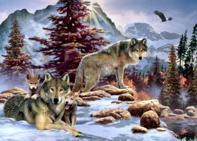 Howard Robinson, A new Dawn, 60x85cm, 55 colours, square stones, full image