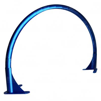 Preview: Bogenleuchte / Bogenlampe, Halbmond (ohne LED), 94 x 57,8 cm, blau