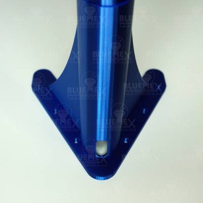 Preview: Bogenleuchte / Bogenlampe, Halbmond (ohne LED), 94 x 57,8 cm, blau