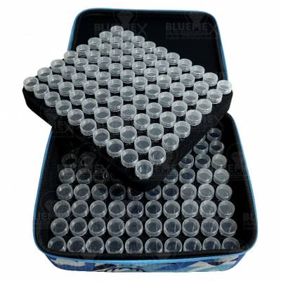 Preview: Sorting case, content 240 jars with twist lock, case blue