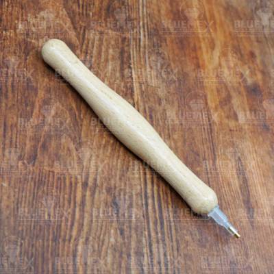 Holz-Stift für Diamond Painting, geschwungen, mit Spitze & Mehrfachaufsetzer