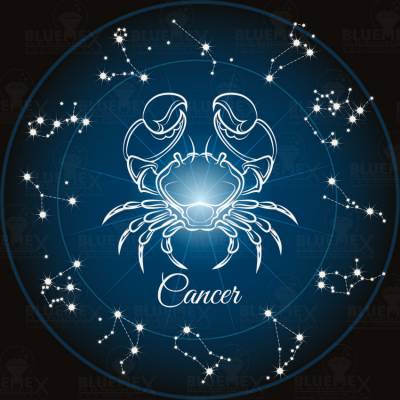 Zodiac Sign Cancer, Glow In The Dark – Night Glow, Square Stones, 60x60cm, 45 Colours, Full Image