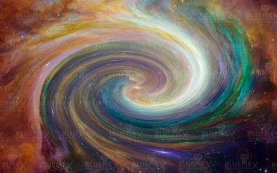 Diamond Painting Bild, Verdrehte Galaxie, eckige Steine, 50x80cm, 55 Farben, Vollbild