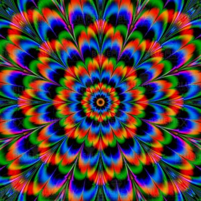 Diamond Painting Bild, Abstrakte Blüte, 55 Farben, eckige Steinchen, 70x70cm, Vollbild