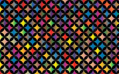 Diamond Painting Bild, Bunte Karos, runde Steine, 50x80cm, 55 Farben, Vollbild