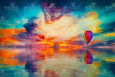 Diamond Painting Bild, Reise zum Horizont, runde Steinchen, ca. 75x100cm, 60 Farben, Vollbild