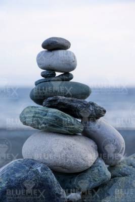 Diamond Painting picture, stones by the sea, square stones, 60x90cm, 39 colors, full size