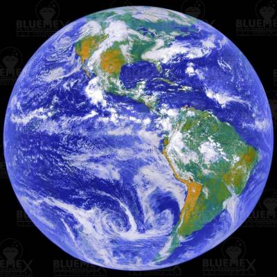 NASA - The Earth, 80x80cm, 90 colours, round stones, full image