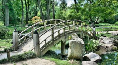 Diamond Painting Bild, Brücke, eckige Steinchen, ca. 100x55 cm, 100 Farben