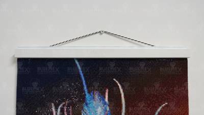 Magnetic strip set for diamond painting pictures, high load capacity, 30 cm, black, solid wood