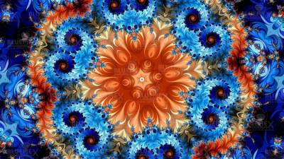 Diamond Painting picture, swirling mandala, square stones, 50x90cm, 40 colors, full image