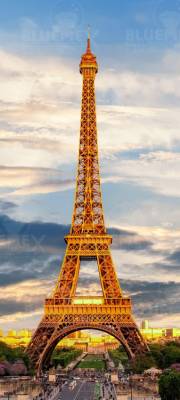 Diamond Painting Bild, Eiffelturm, runde Steinchen, ca. 70x156cm, 60 Farben, Vollbild