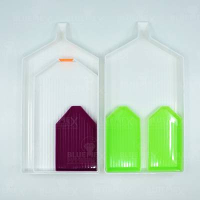 Preview: Diamond Painting großes Schiffchen, 2er Set, weiß, ineinander steckbar (Deckel und Boden)