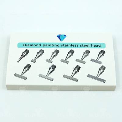 Preview: Set of 1-10 stones, with stainless steel thread for Diamond Painting pens