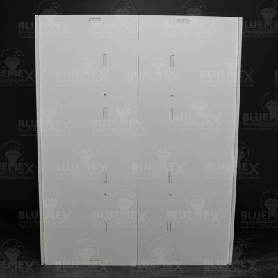 Preview: Schiffchen-Regal weiß, für kleine Trabricks, ca. 44,6x35x7,6cm, 51 Fächer ca. 11x6,7x2cm, Aufbewahrungsbox