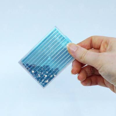 Preview: Trabricks, 7x5cm, 20er Set - Blau Kombi aus Schiffchen und Aufbewahrungsdose, Klappdeckel, fest verschließbar