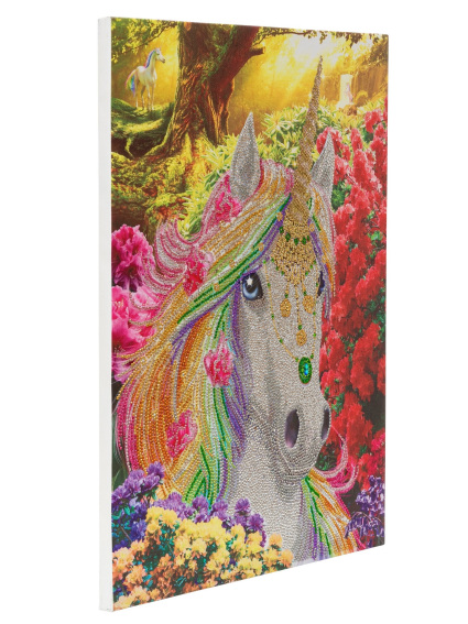 Wild Horse and Flowers - Glow in the Dark Diamond Painting