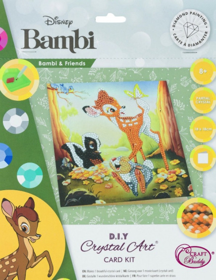 Craft Buddy Crystal Art Wreath Kit, Disney Bambi Wreath