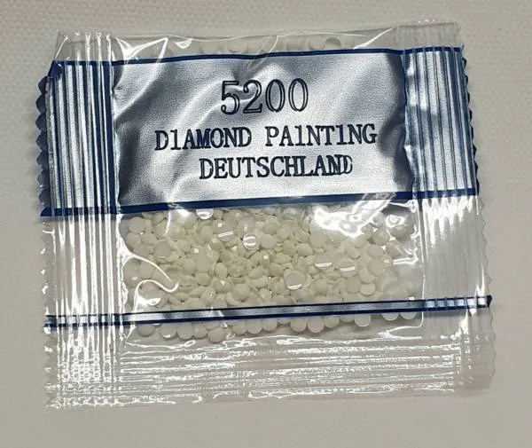 Steine, Glow in the Dark - Nachtleuchtend, rund, Farbe G5200, Snow White, Tüte mit 500 Stück